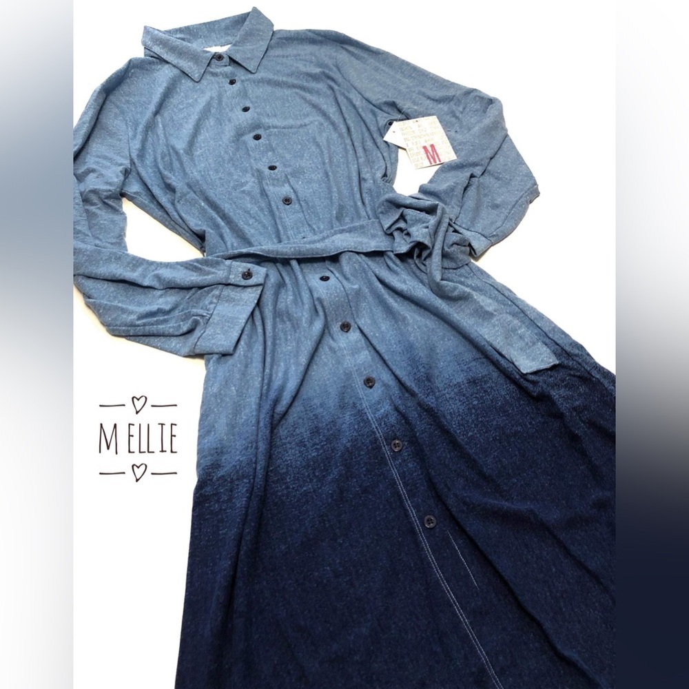 LuLaRoe Blue Long Sleeve Dress